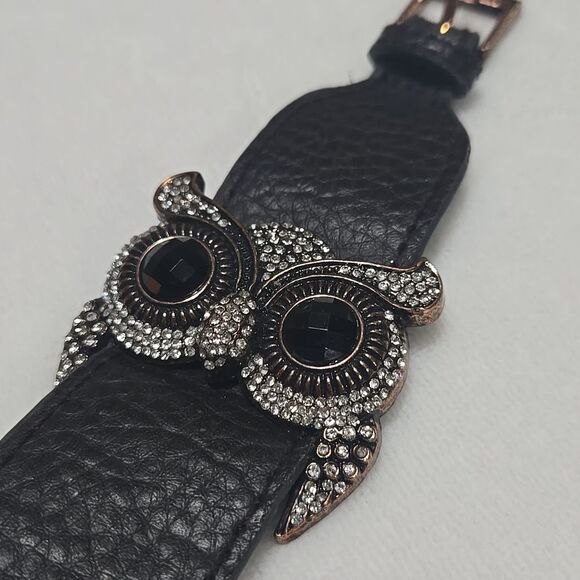 Brown Leather Owl Bracelet - Picture 2 of 6